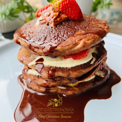 Brunch pancake de triple chocolate + 207 gastronomia
